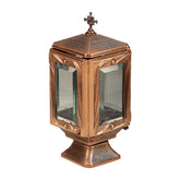 Lampada a candela monumento in ottone, 30 x 13,5 cm